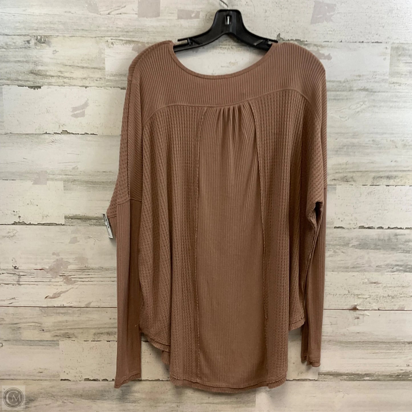 Top Long Sleeve By Free People In Brown, Size: S