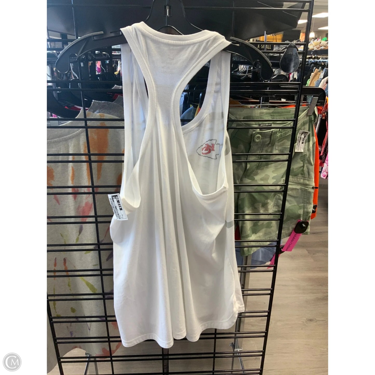 Athletic Tank Top By Nike Apparel In White, Size: Xl