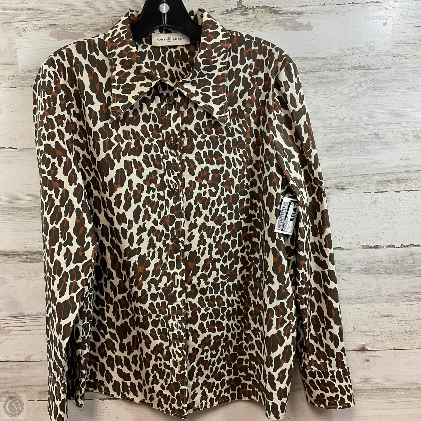 Blouse Designer By Tory Burch In Animal Print, Size: M