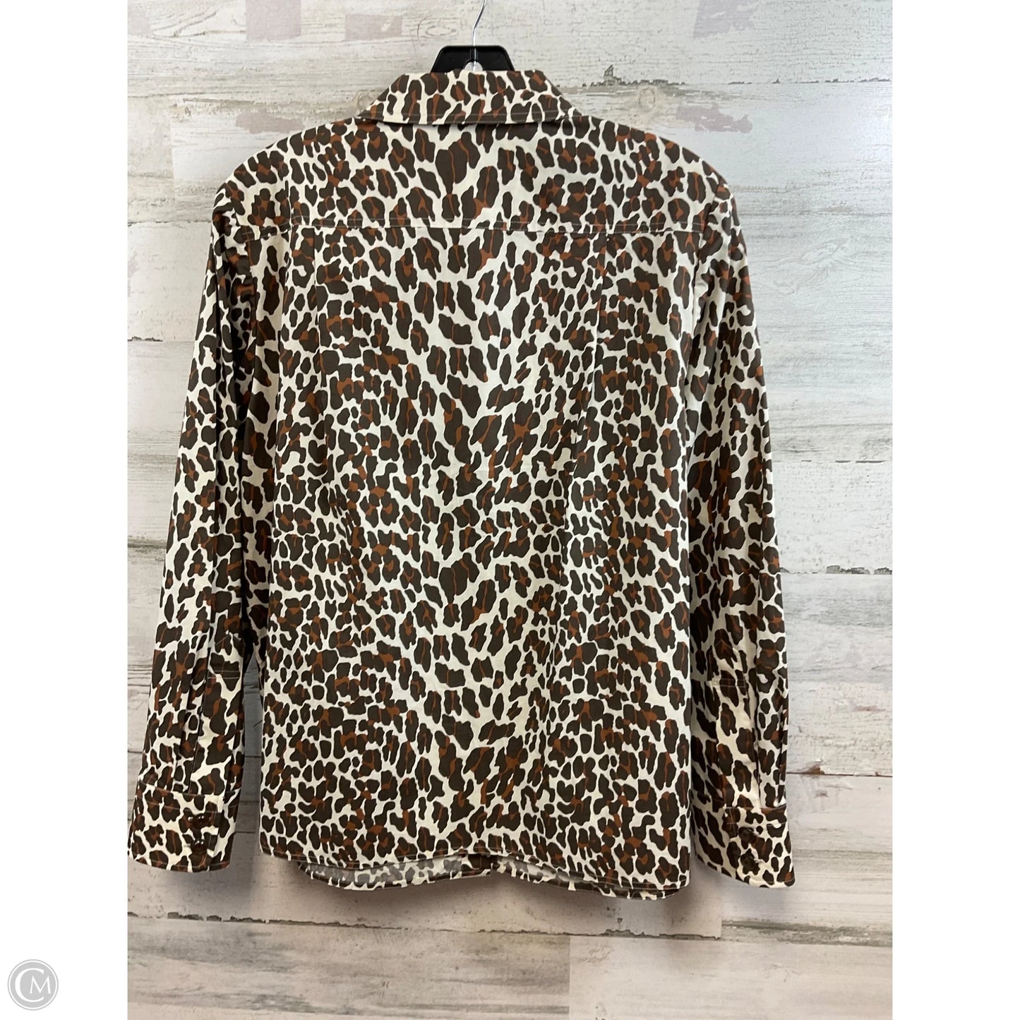 Blouse Designer By Tory Burch In Animal Print, Size: M