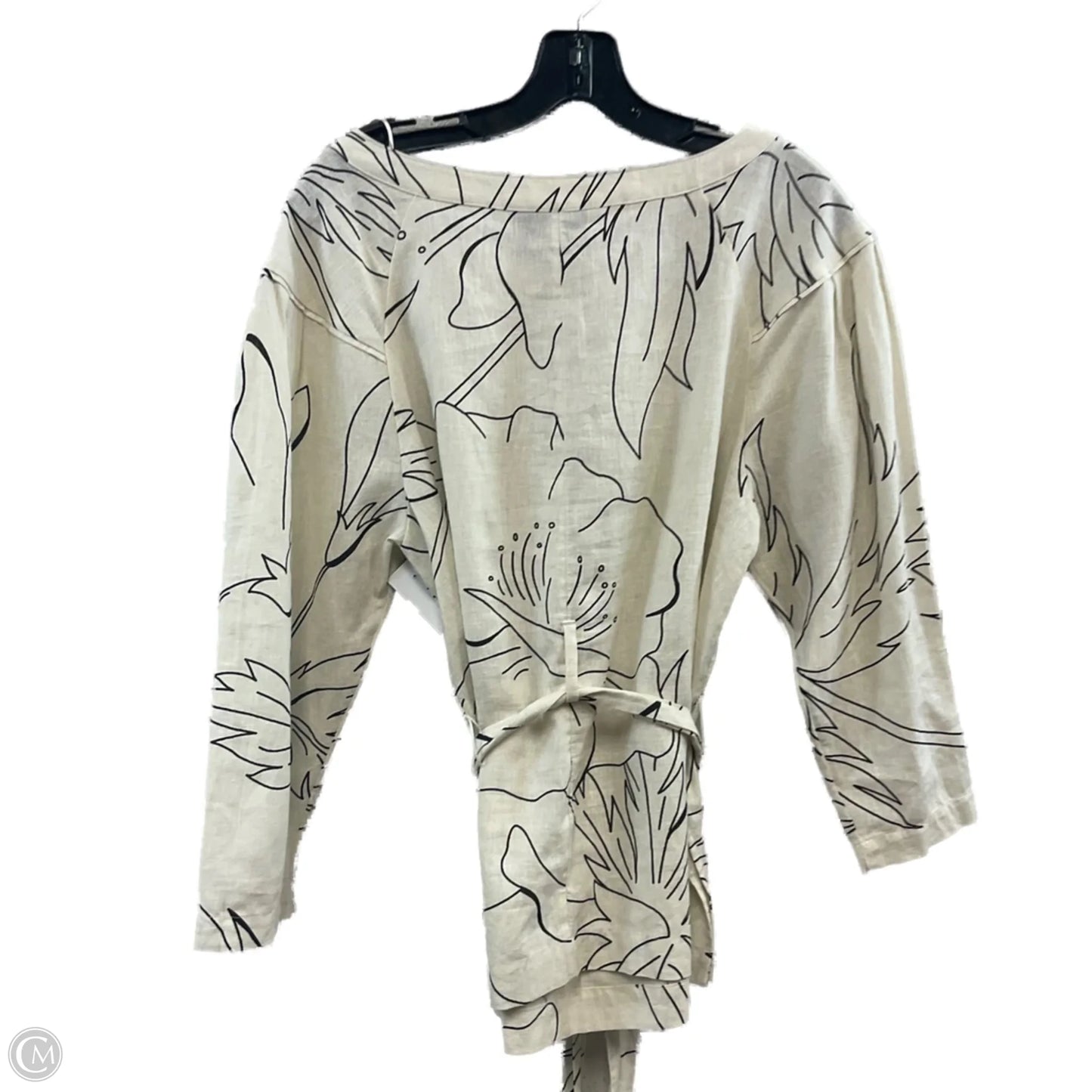 Blouse 3/4 Sleeve By Banana Republic In Cream, Size: M