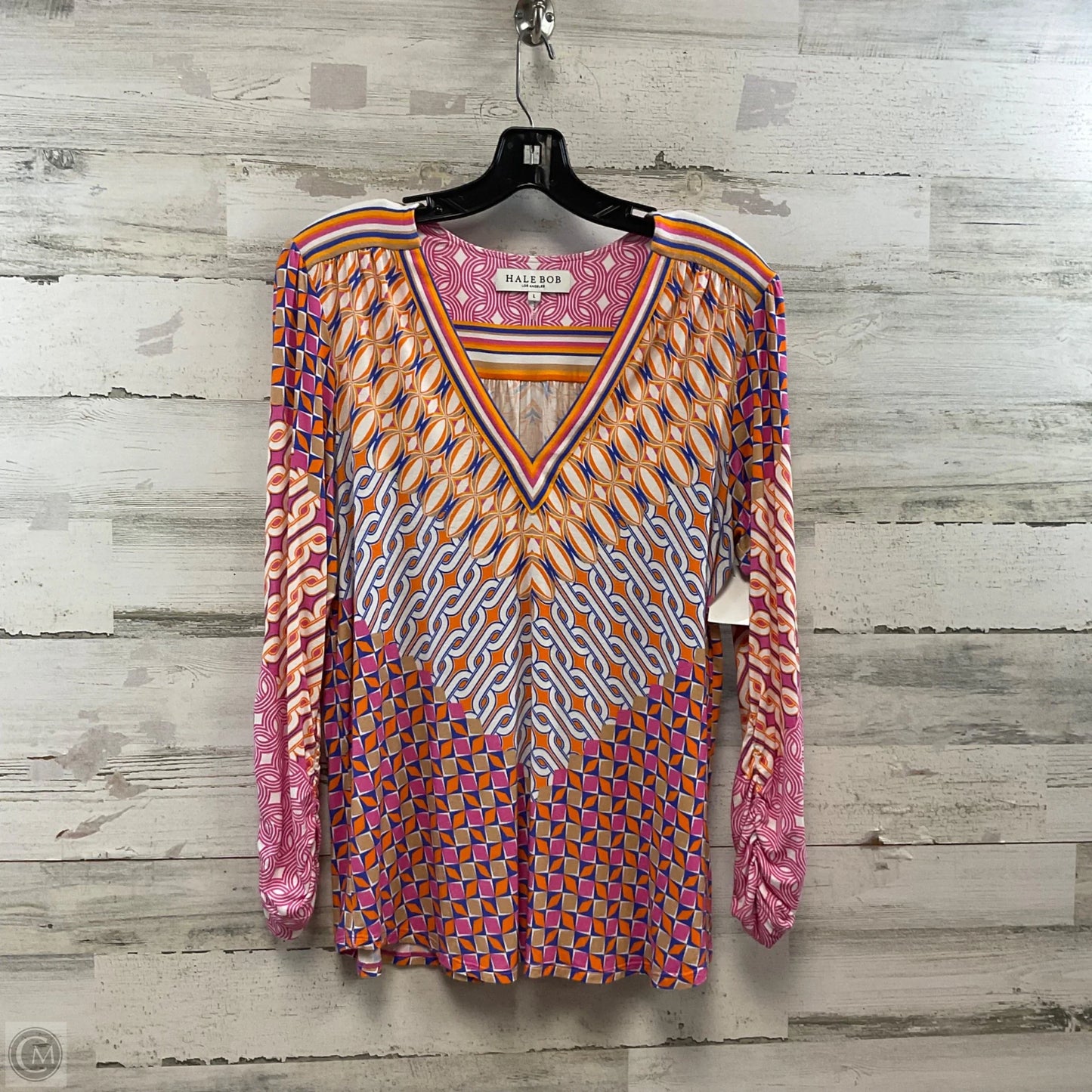 Top Long Sleeve By Hale Bob In Orange, Size: L