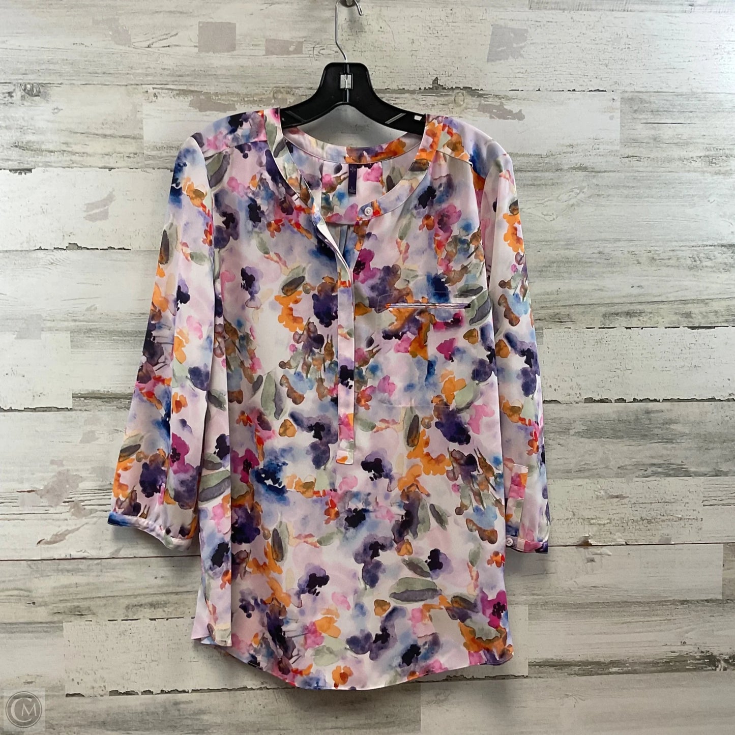 Blouse 3/4 Sleeve By Not Your Daughters Jeans In Purple, Size: L