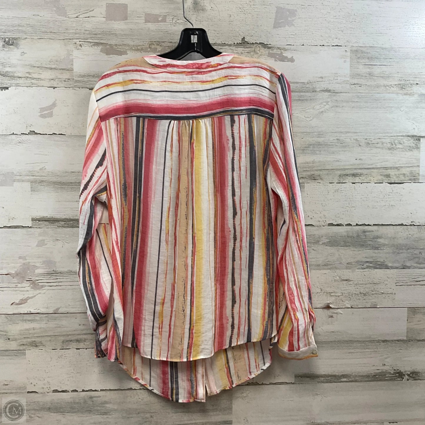 Blouse Long Sleeve By Zac And Rachel In Red, Size: L