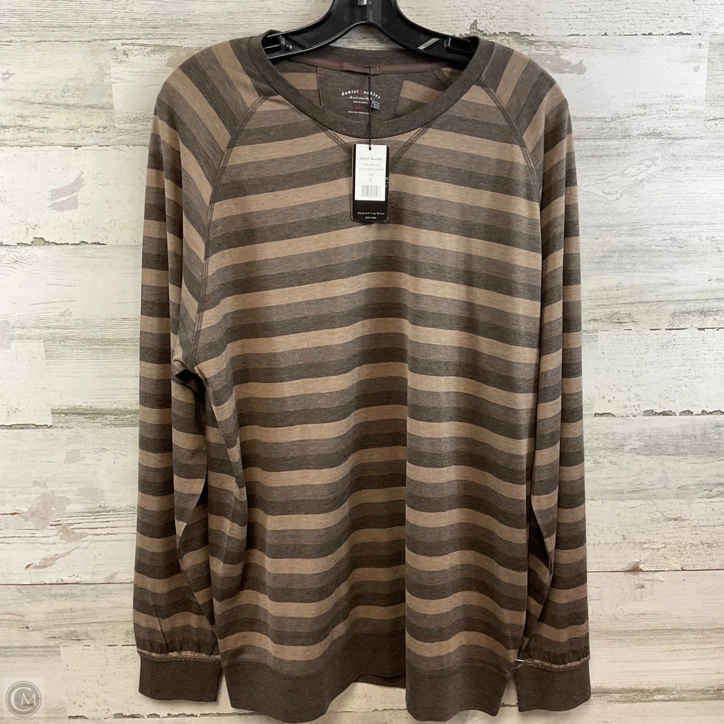 Top Long Sleeve By DANIEL BUCHLER In Brown, Size: Xl