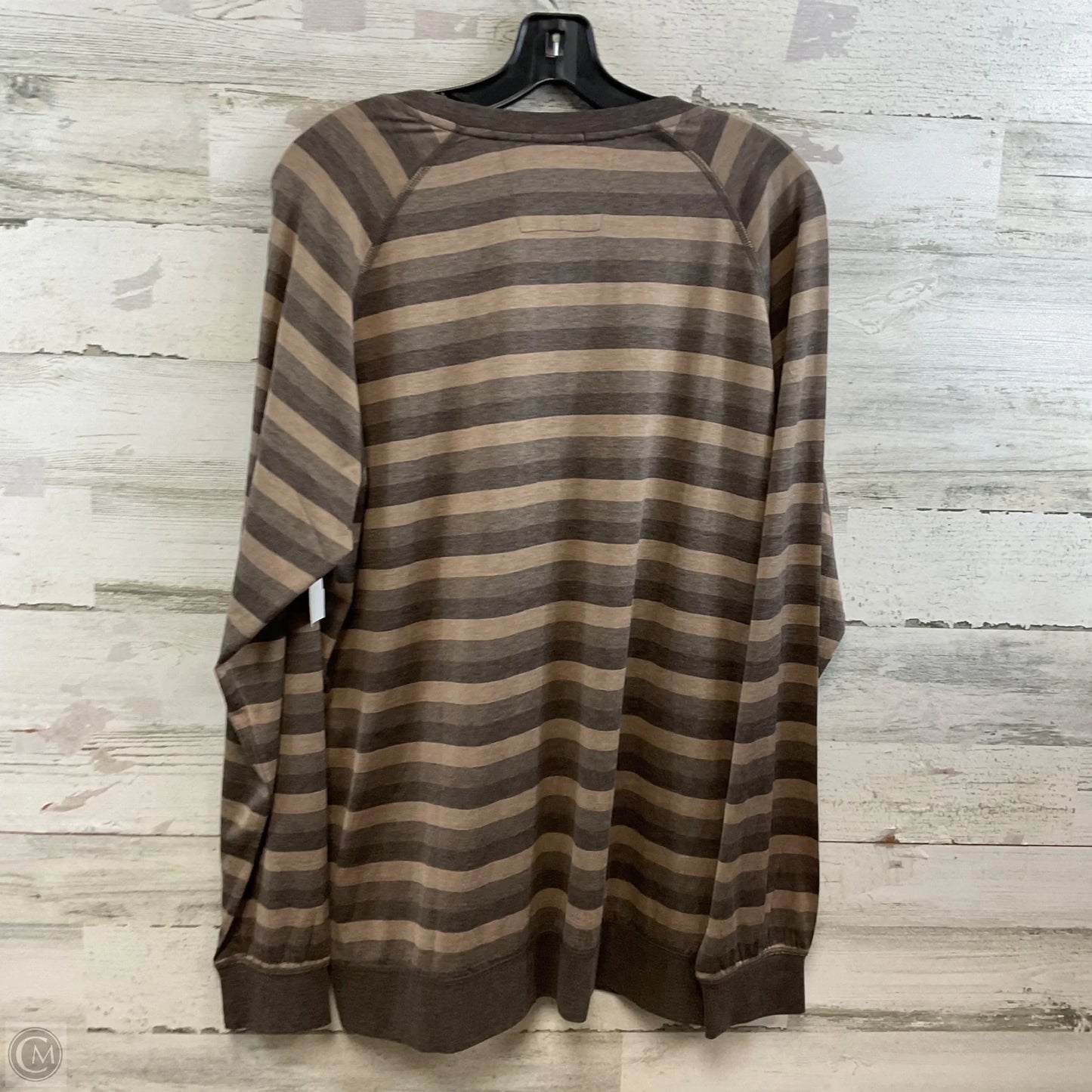 Top Long Sleeve By DANIEL BUCHLER In Brown, Size: Xl