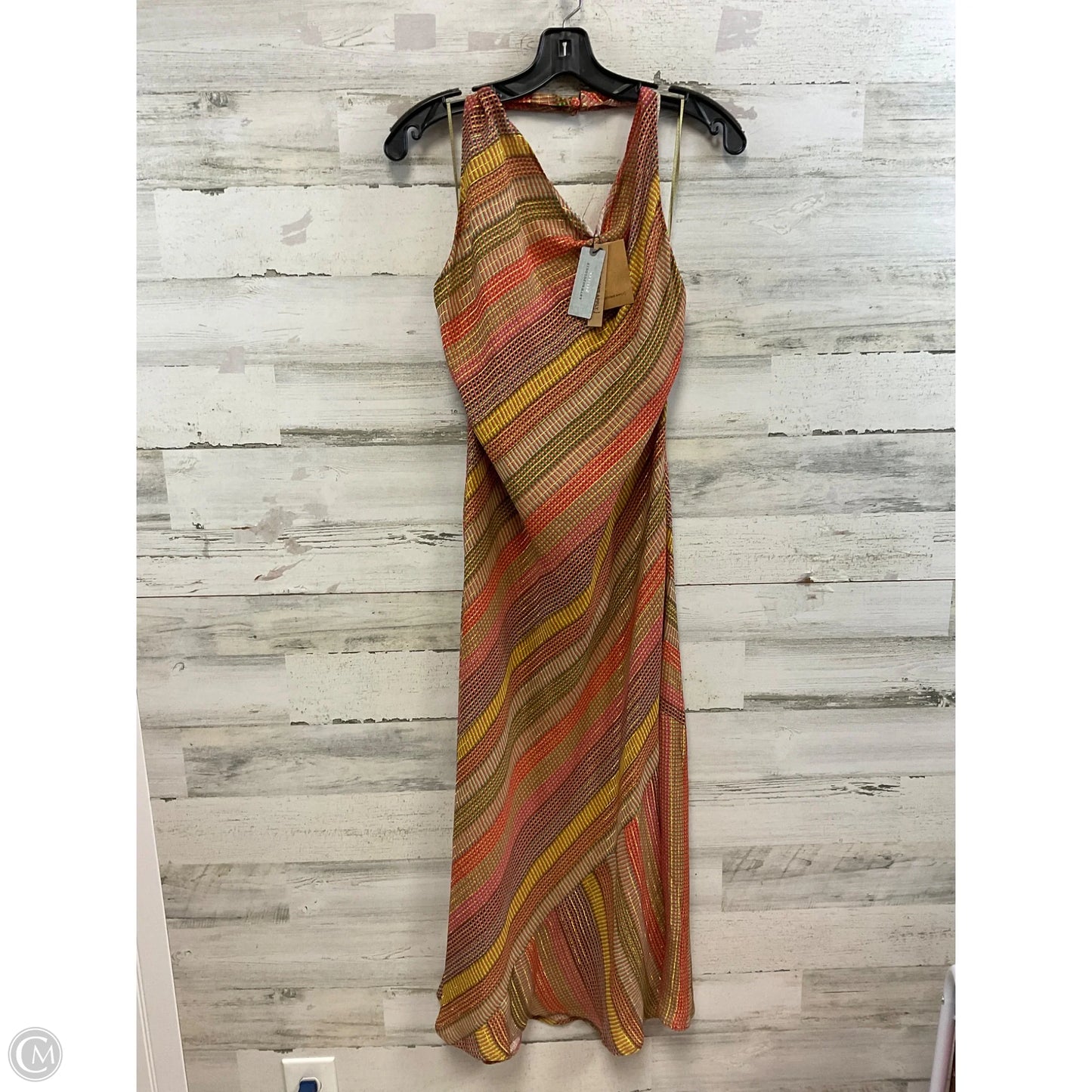 Dress Party Midi By Conditions Apply In Gold, Size: Xlp