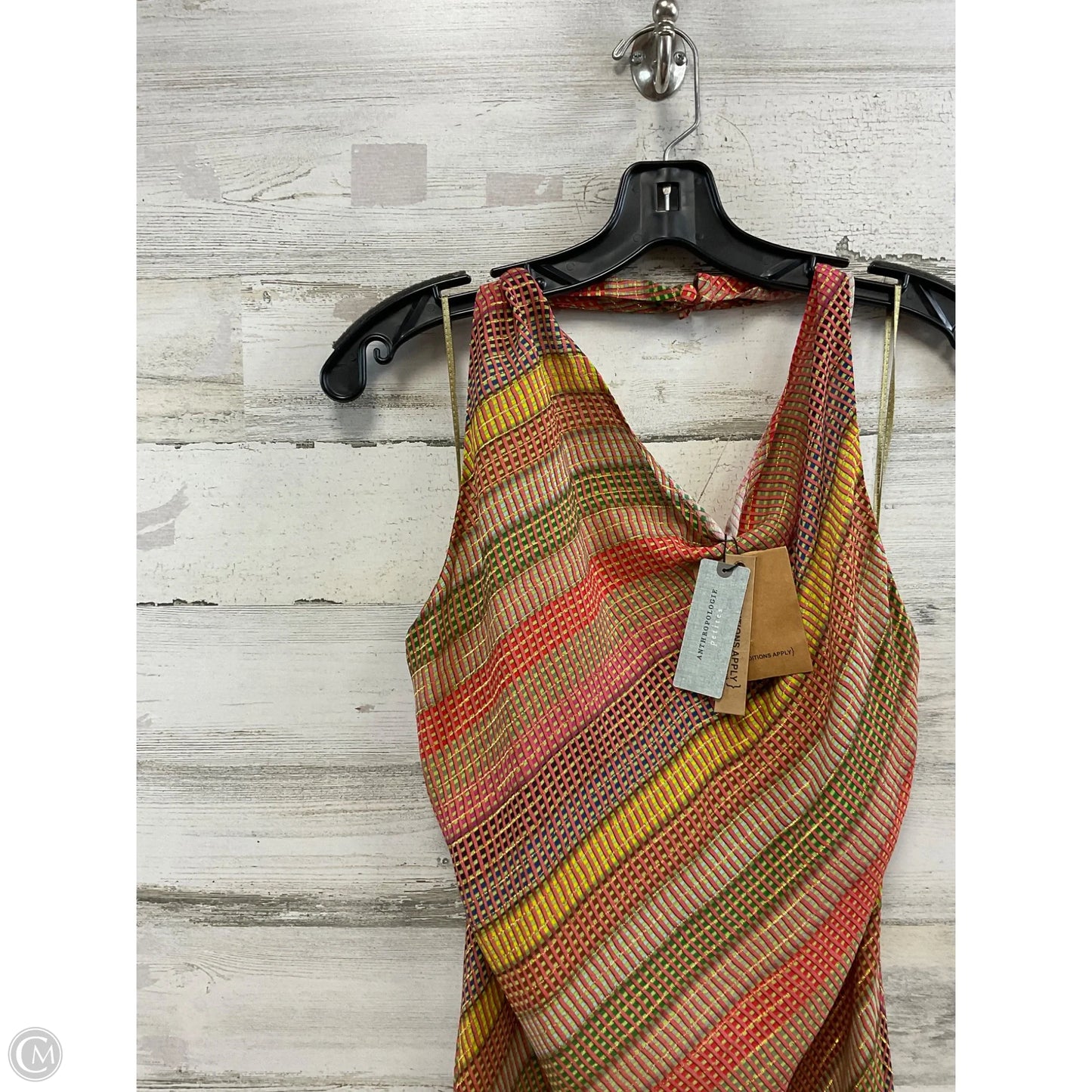 Dress Party Midi By Conditions Apply In Gold, Size: Xlp