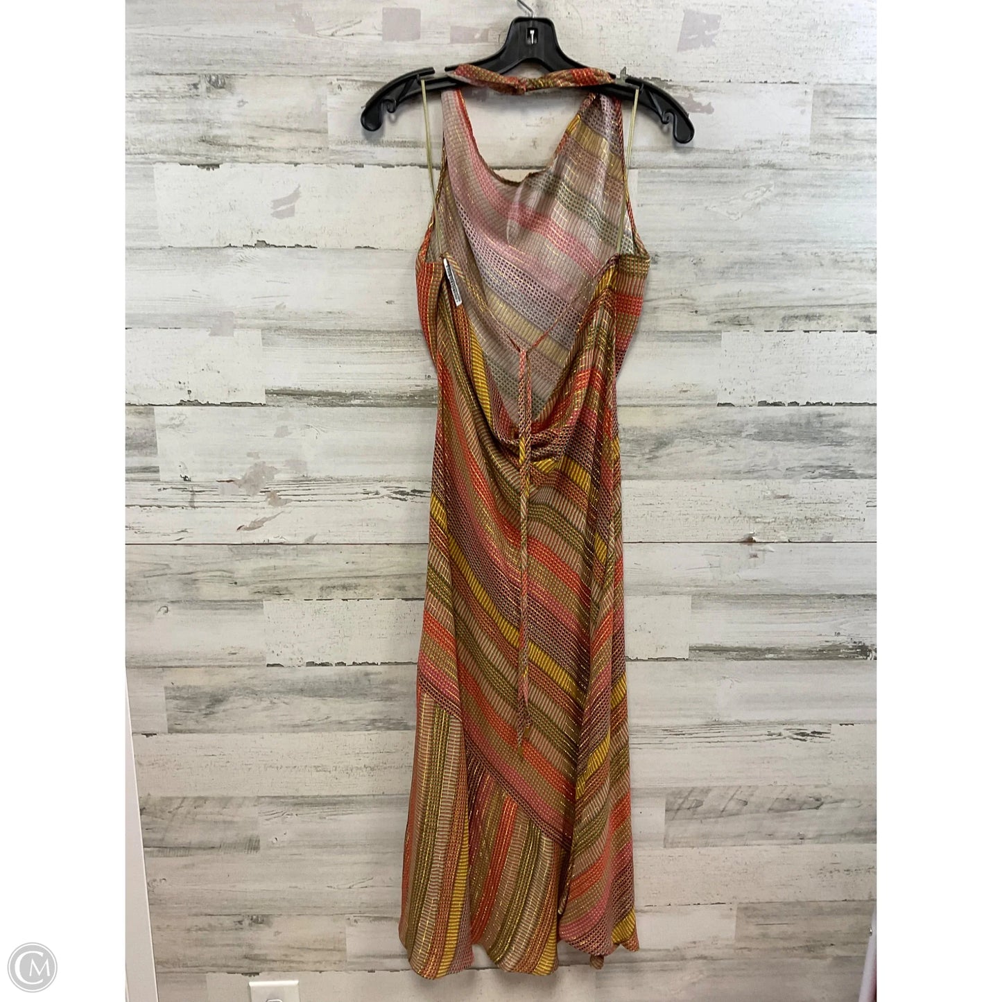 Dress Party Midi By Conditions Apply In Gold, Size: Xlp