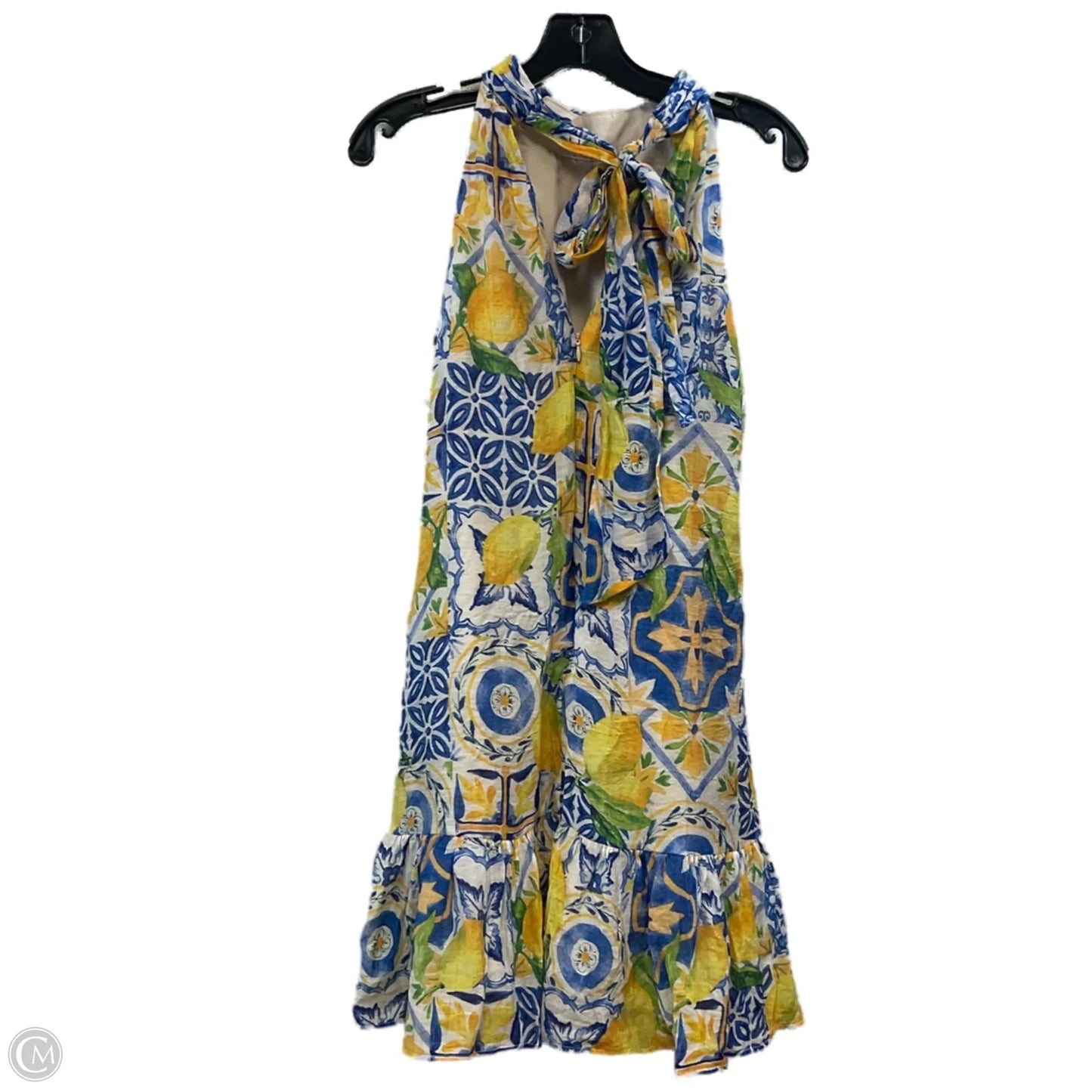 Dress Casual Short By 1.state In Blue & Yellow, Size: S