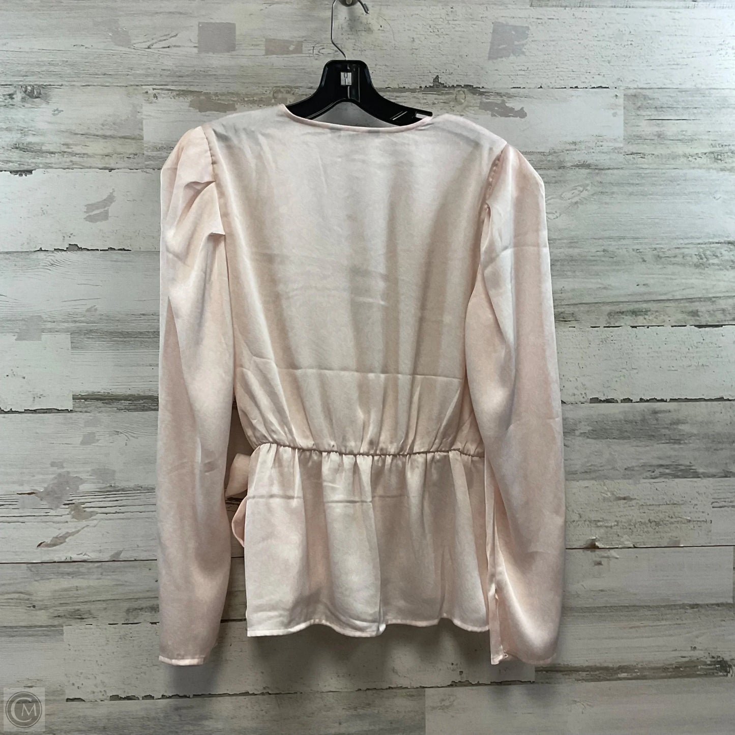 Blouse Long Sleeve By Express In Pink, Size: L
