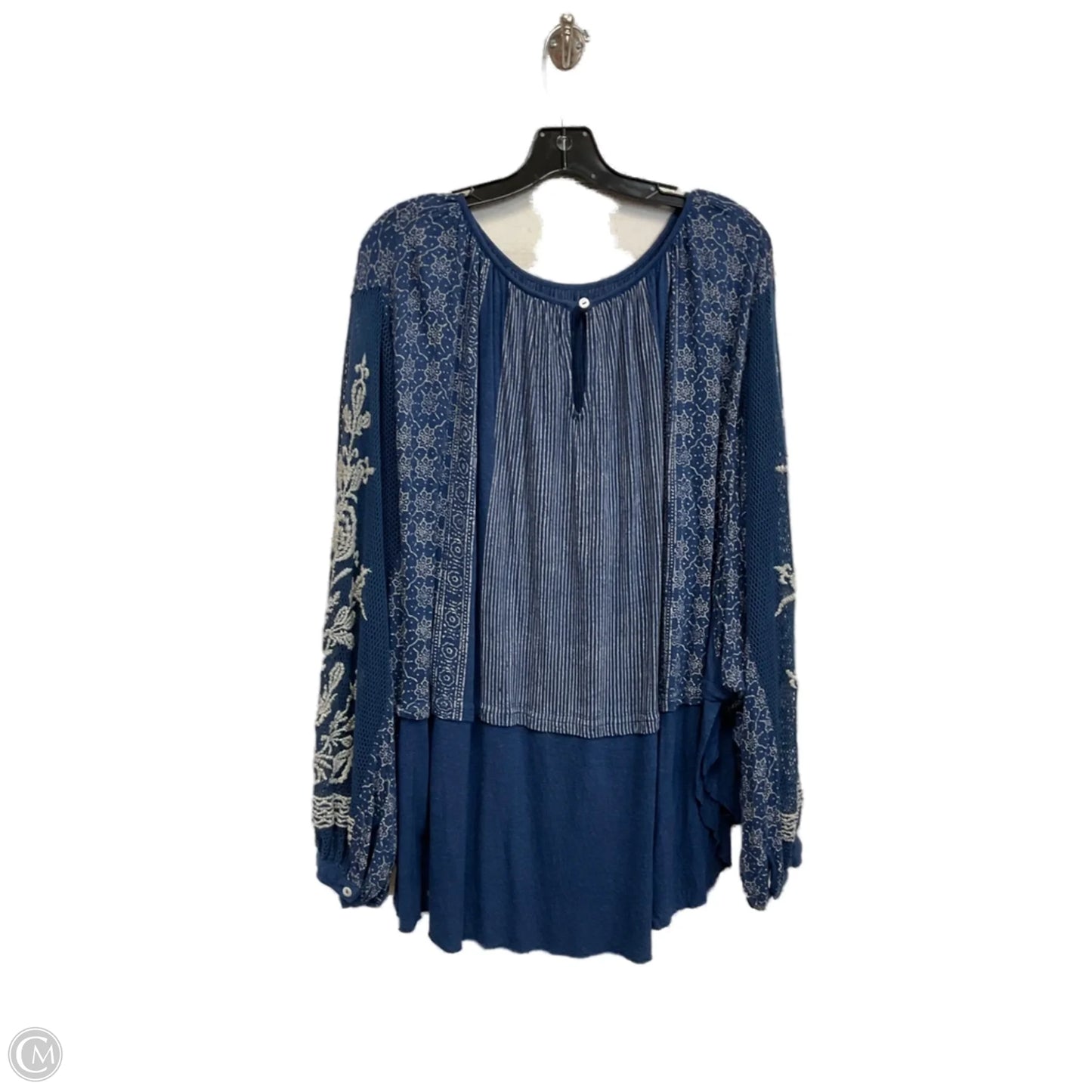 Top Long Sleeve By Free People In Blue, Size: S