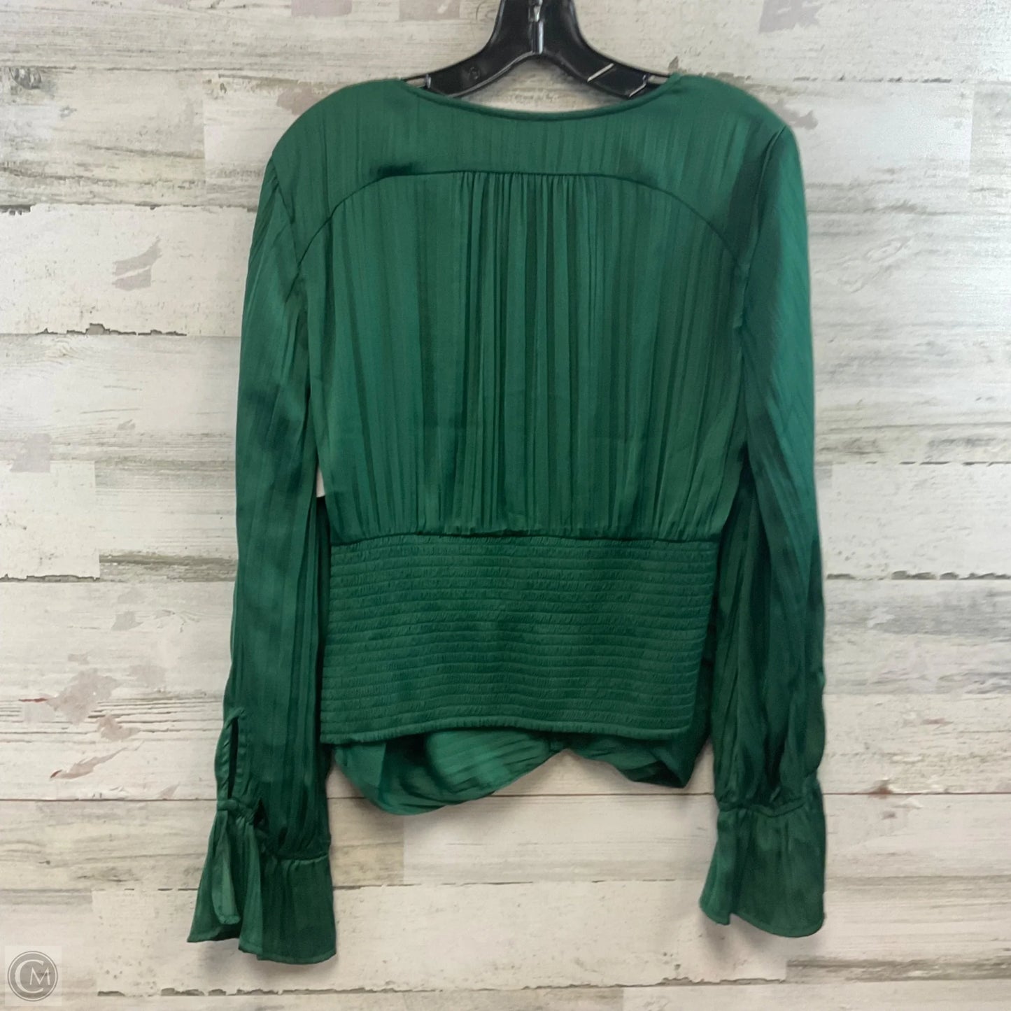 Blouse Long Sleeve By Anthropologie In Green, Size: L