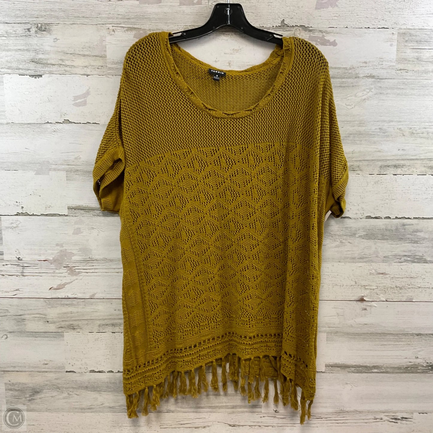 Sweater Short Sleeve By Torrid In Green, Size: 3x