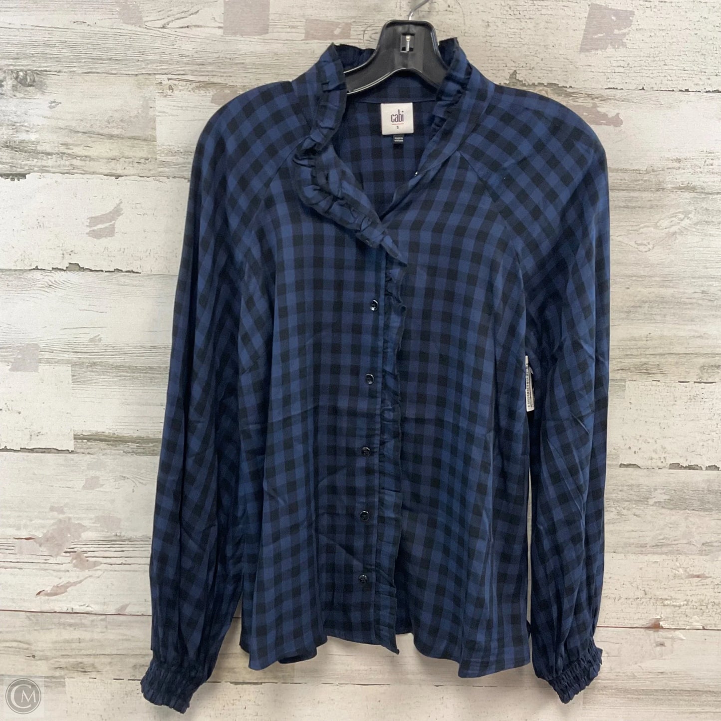 Blouse Long Sleeve By Cabi In Blue, Size: S