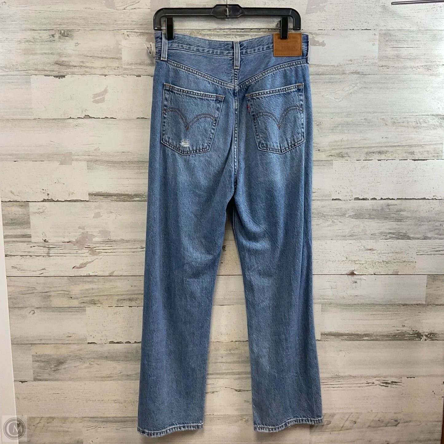 Jeans Straight By Levis In Blue Denim, Size: 4