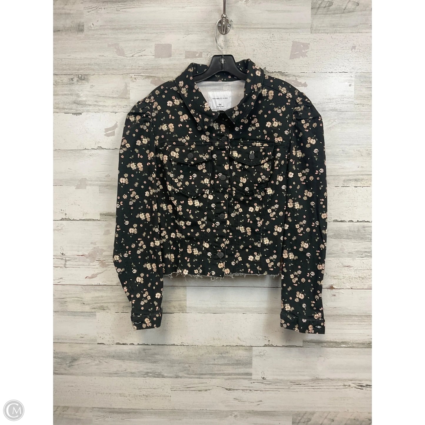 Jacket Denim By Celebrity Pink In Black Denim, Size: XXL