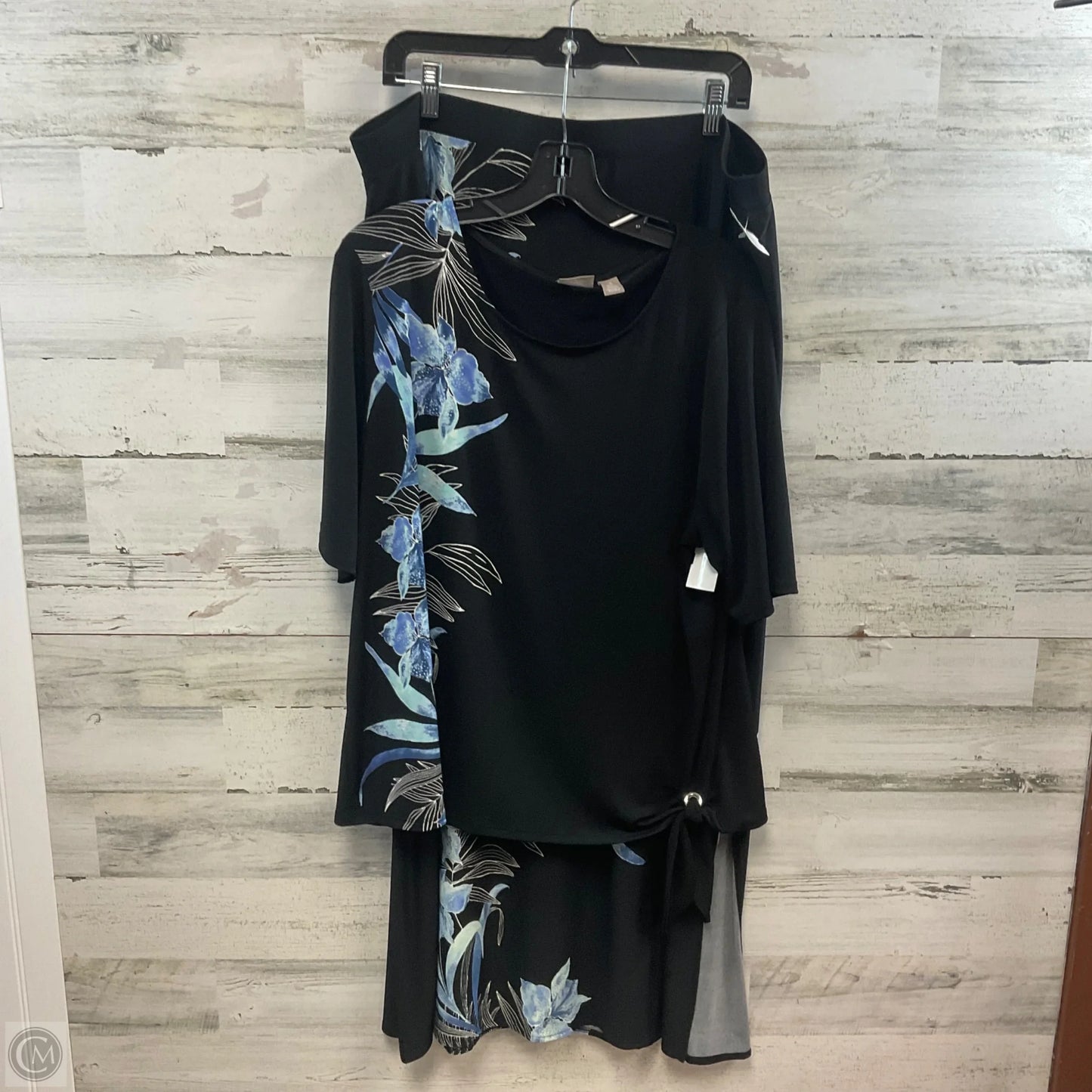Skirt Set 2pc By Chicos In Black, Size: Xl