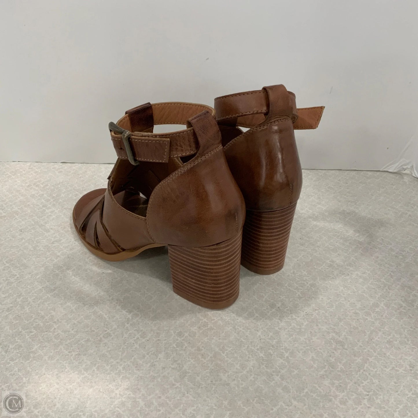 Sandals Heels Block By Diba In Brown, Size: 6