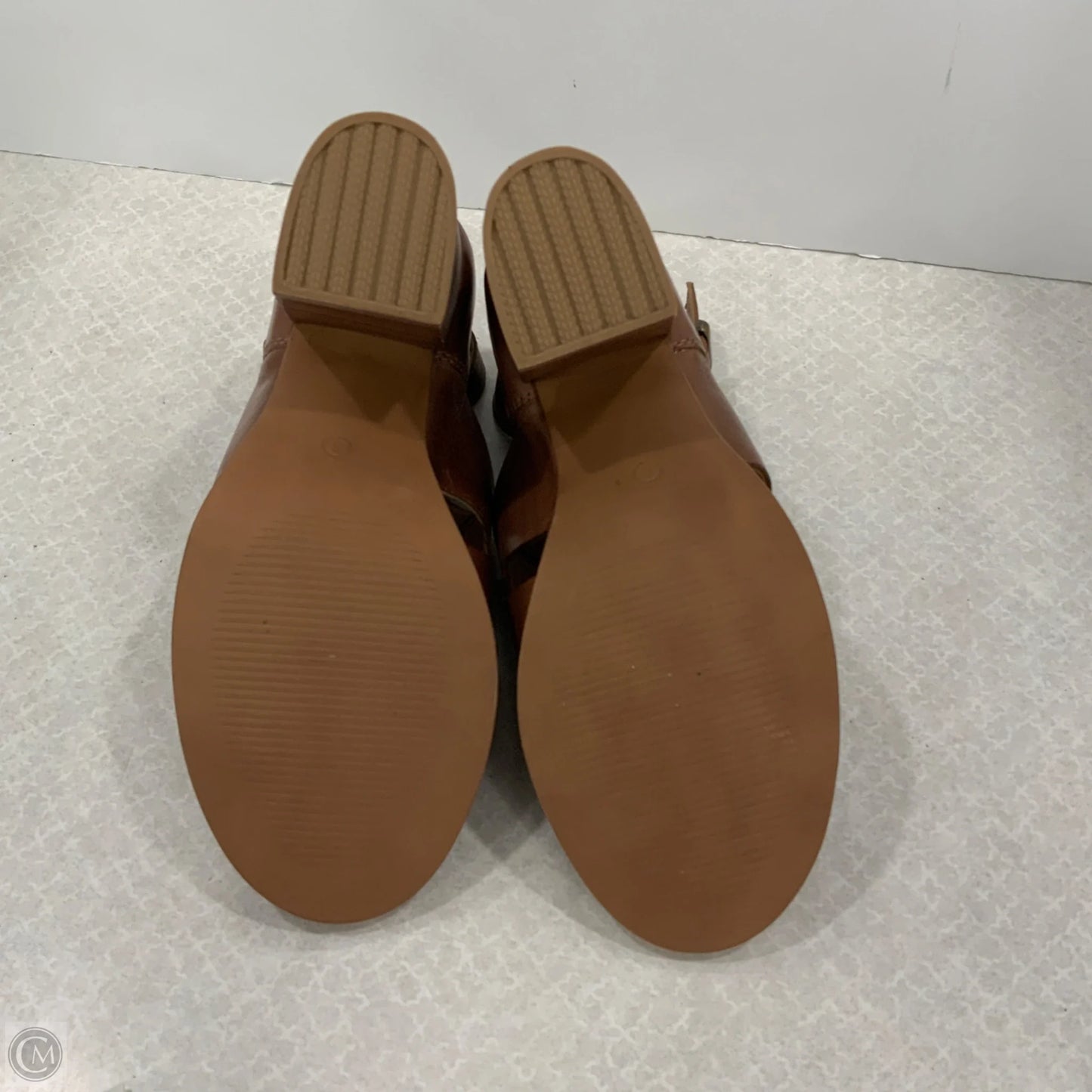 Sandals Heels Block By Diba In Brown, Size: 6