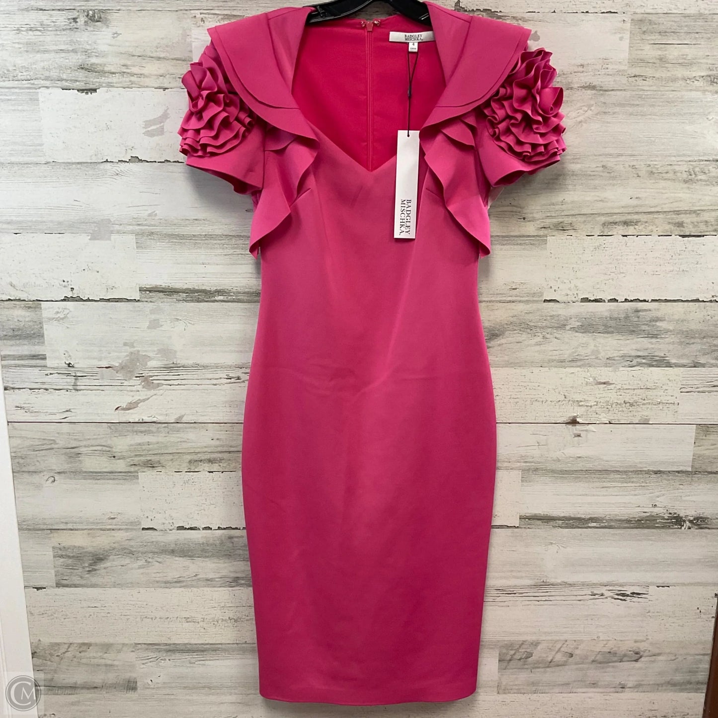 Dress Party Midi By Badgley Mischka In Pink, Size: S