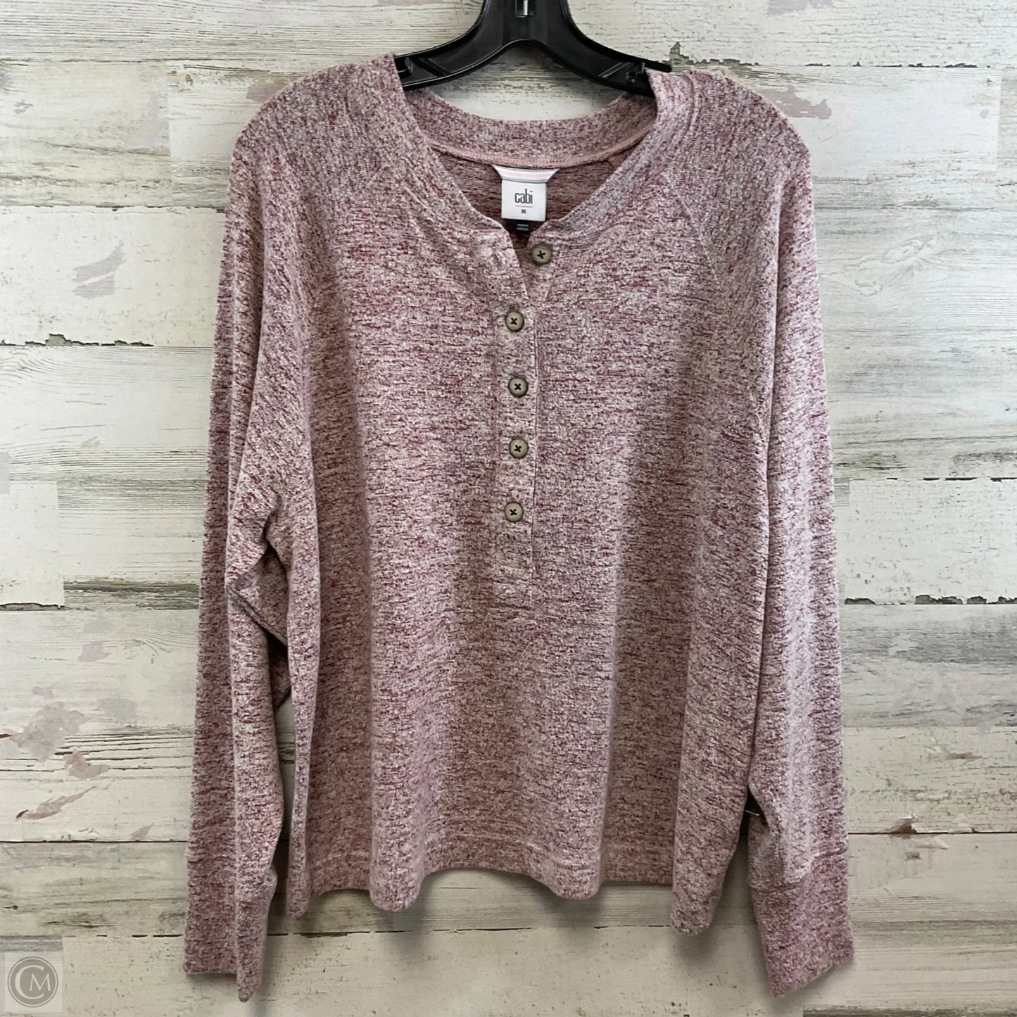 Top Long Sleeve By Cabi In Red, Size: M