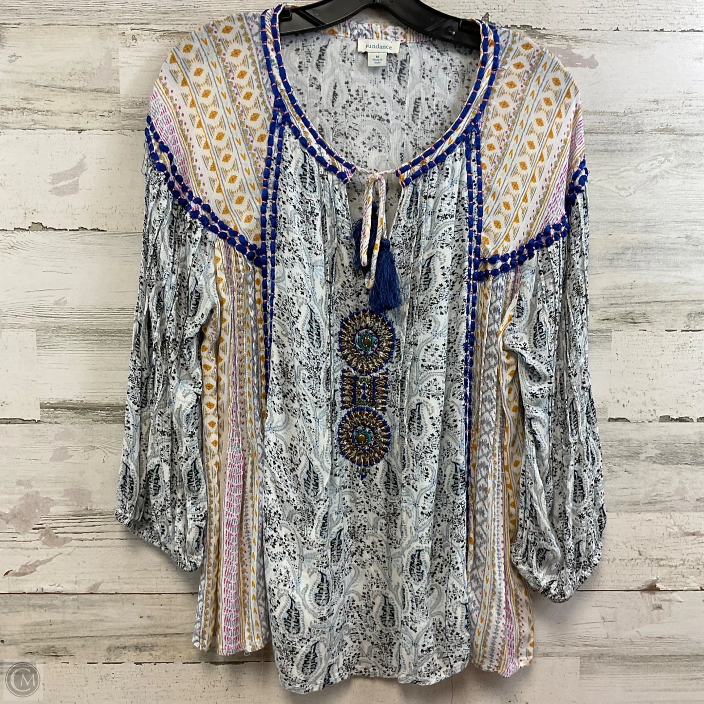 Top 3/4 Sleeve By Sundance In White, Size: M