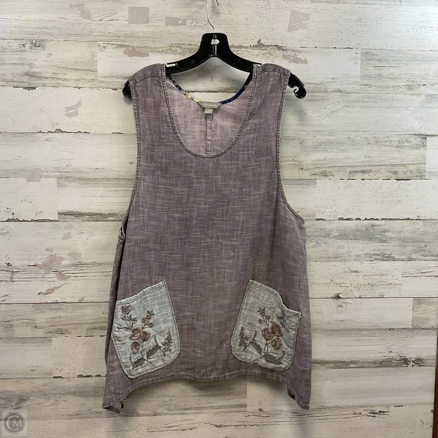 Top Sleeveless By April Carnell In Grey, Size: M