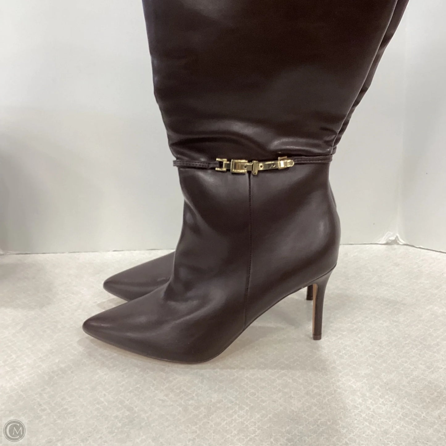 Boots Ankle Heels By Shoedazzle In Brown, Size: 10