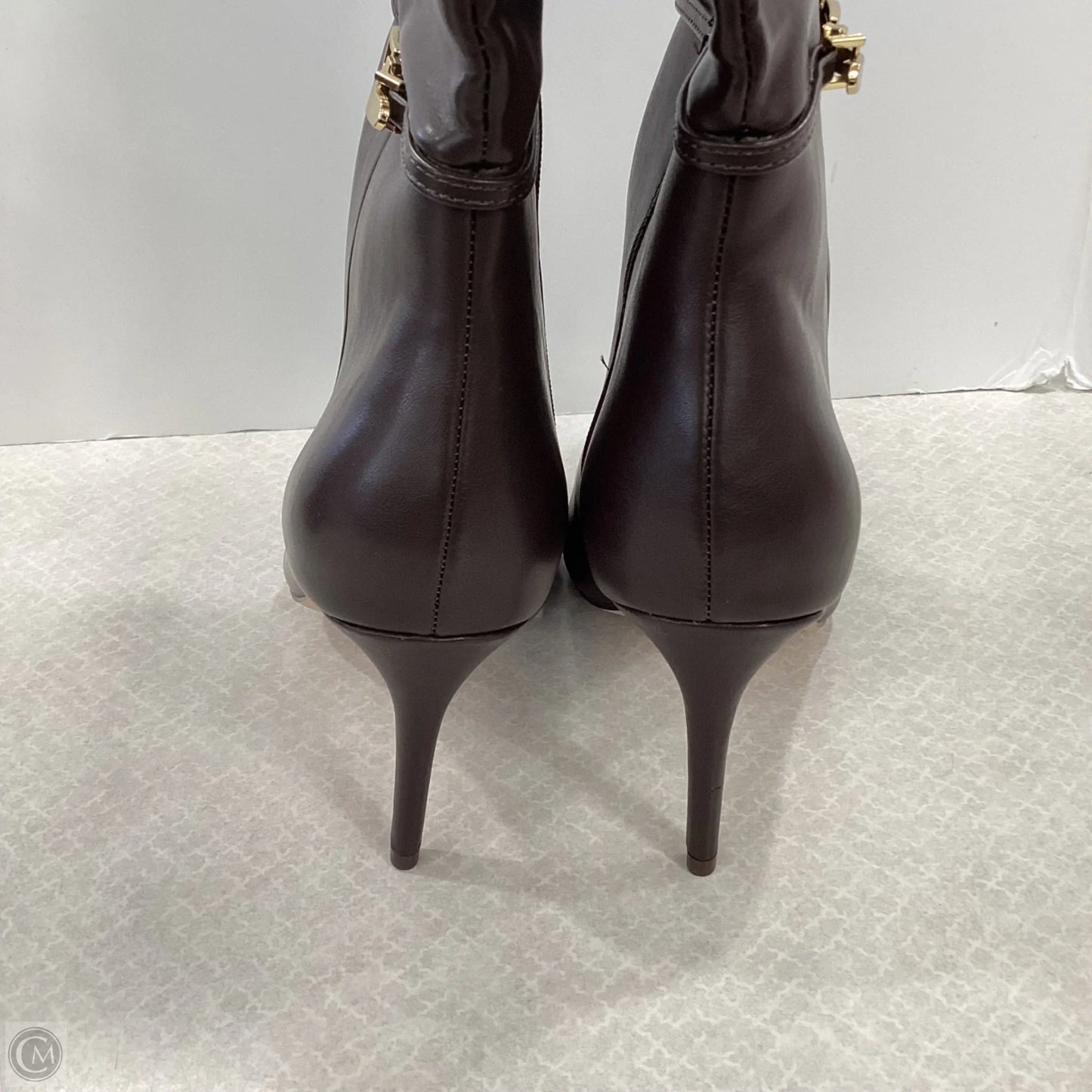 Boots Ankle Heels By Shoedazzle In Brown, Size: 10