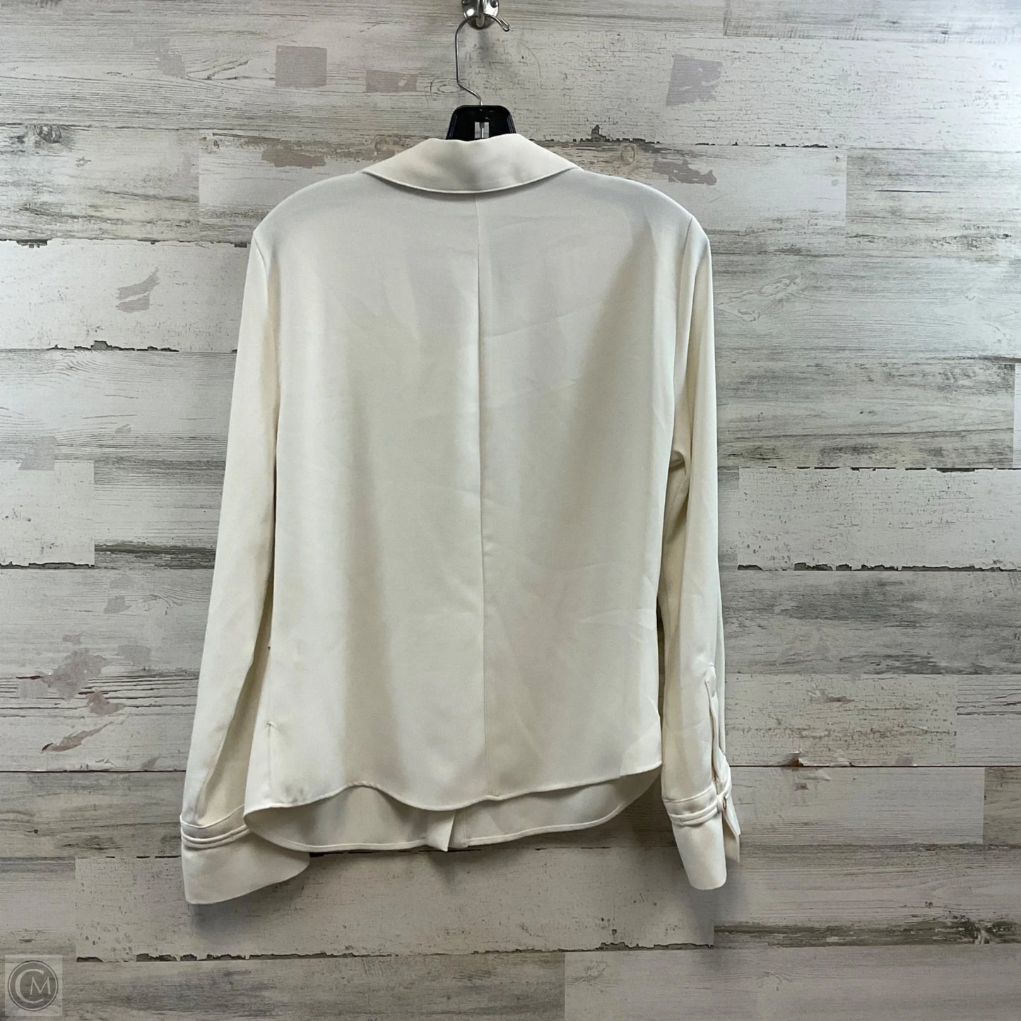 Blouse Long Sleeve By Zara In White, Size: L