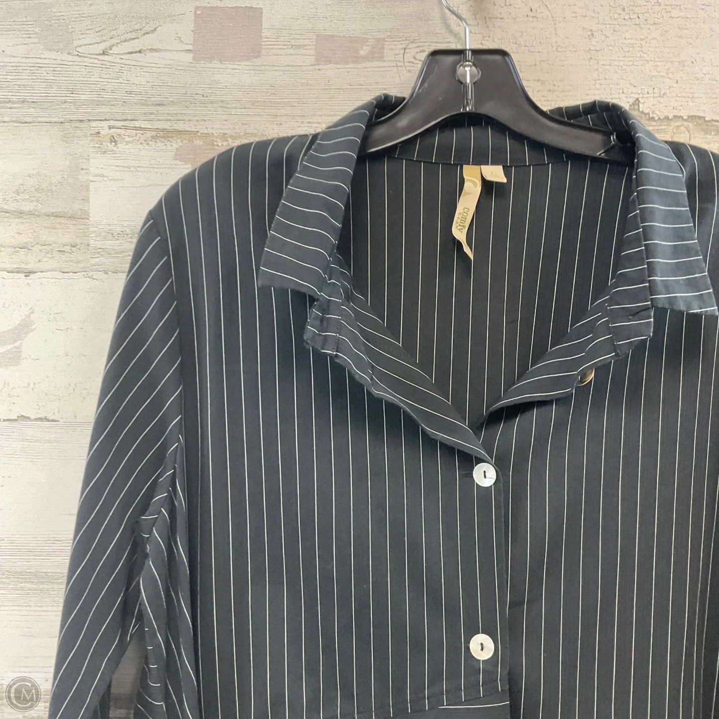 Tunic Long Sleeve By Comfy In Black, Size: L