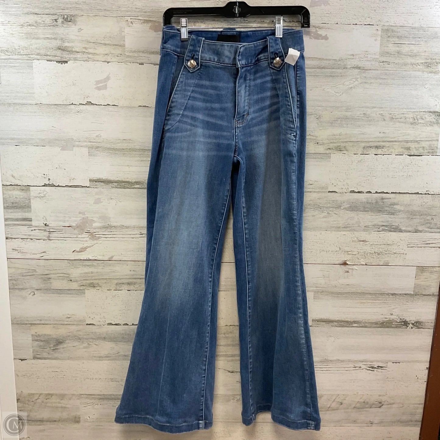 Jeans Wide Leg By White House Black Market In Blue Denim, Size: 4