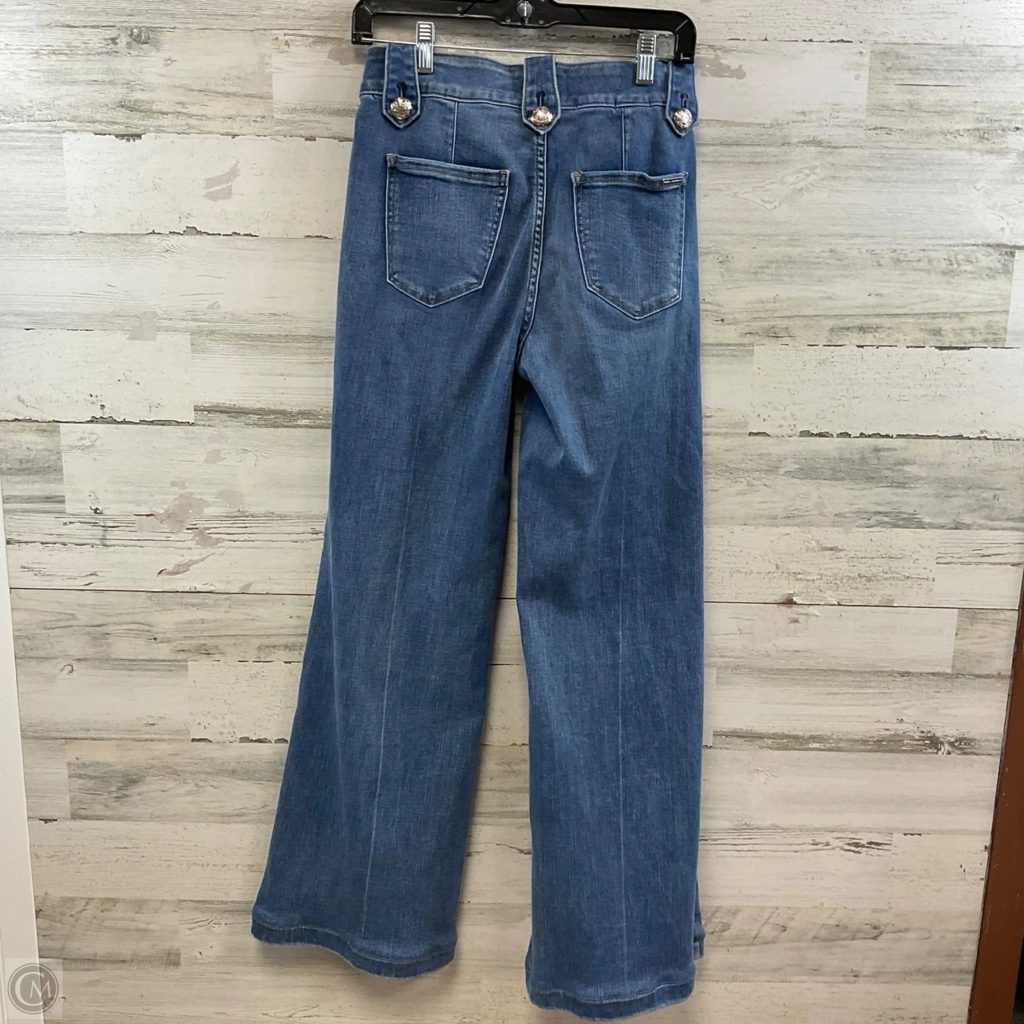 Jeans Wide Leg By White House Black Market In Blue Denim, Size: 4