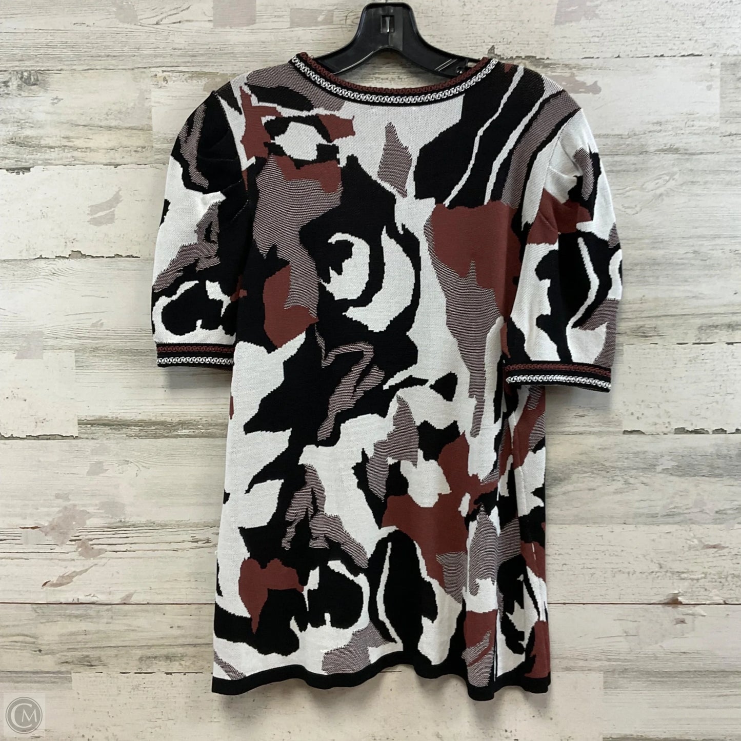 Sweater Short Sleeve By Chicos In Black, Size: L