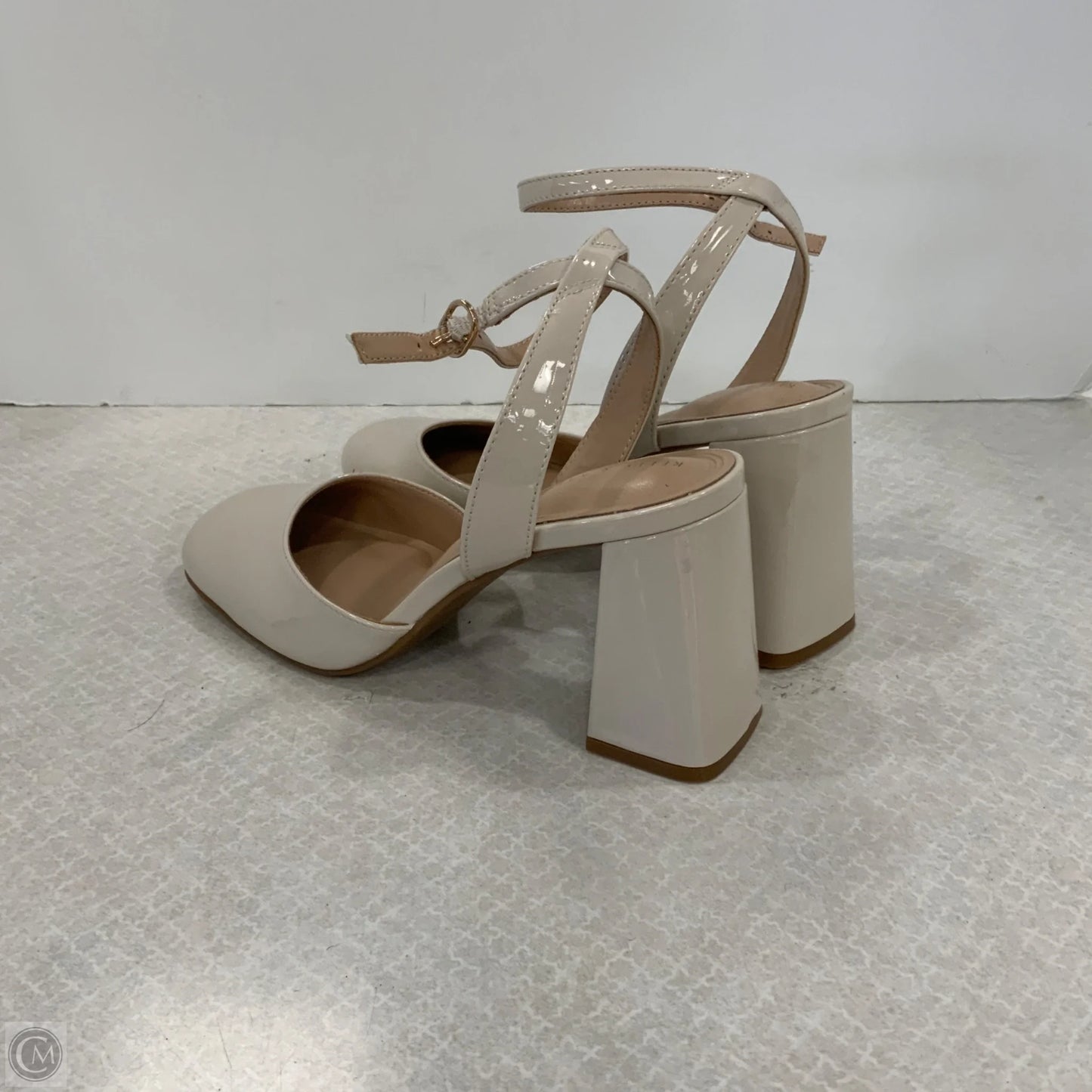 Shoes Heels Block By Kelly And Katie In Cream, Size: 8.5