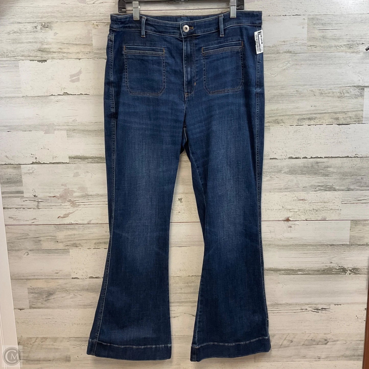 Jeans Flared By J. Jill In Blue Denim, Size: 14