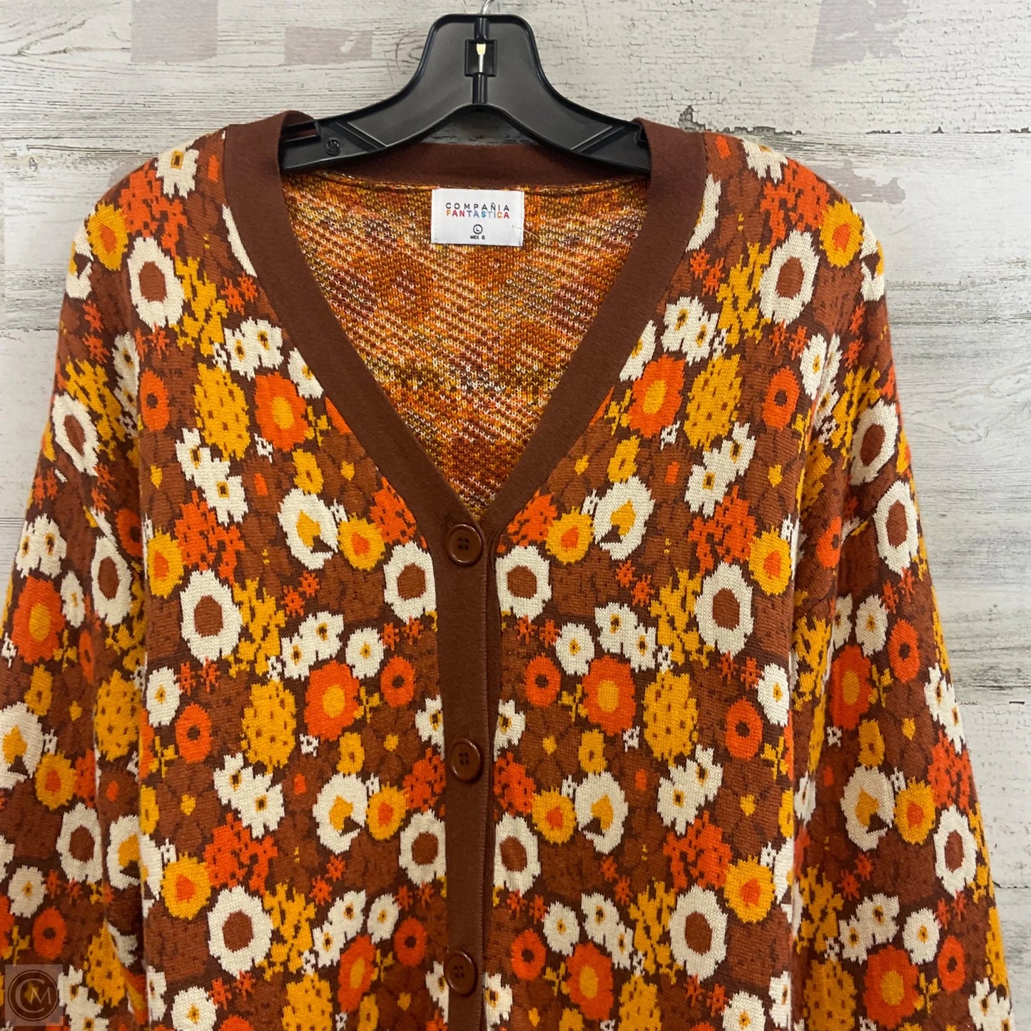 Sweater Cardigan By Compania Fantastica In Brown, Size: L