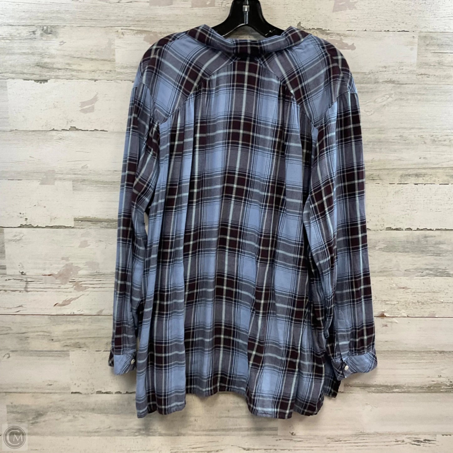 Top Long Sleeve By J. Jill In Blue, Size: 3x