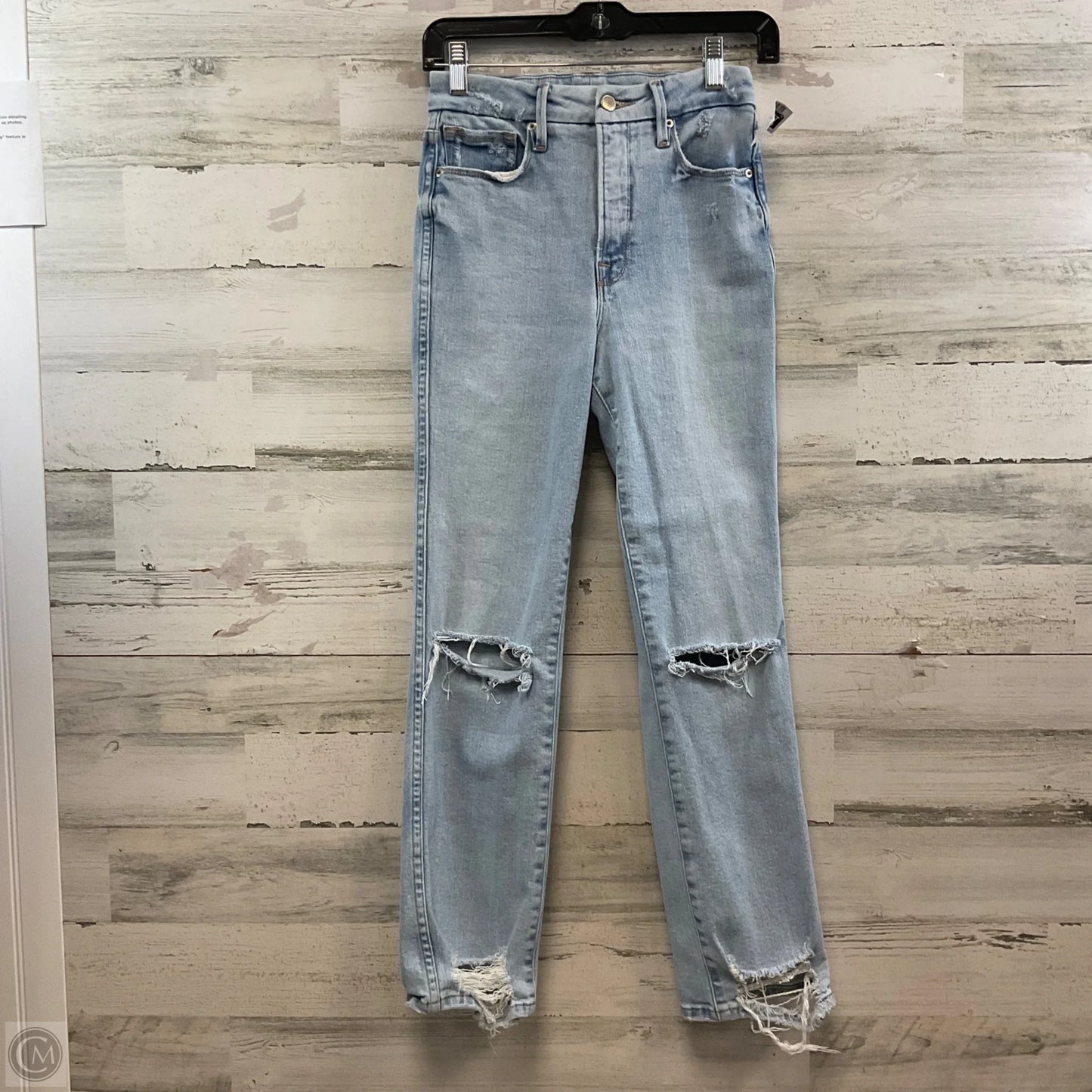 Jeans Skinny By Good American In Blue Denim, Size: 0