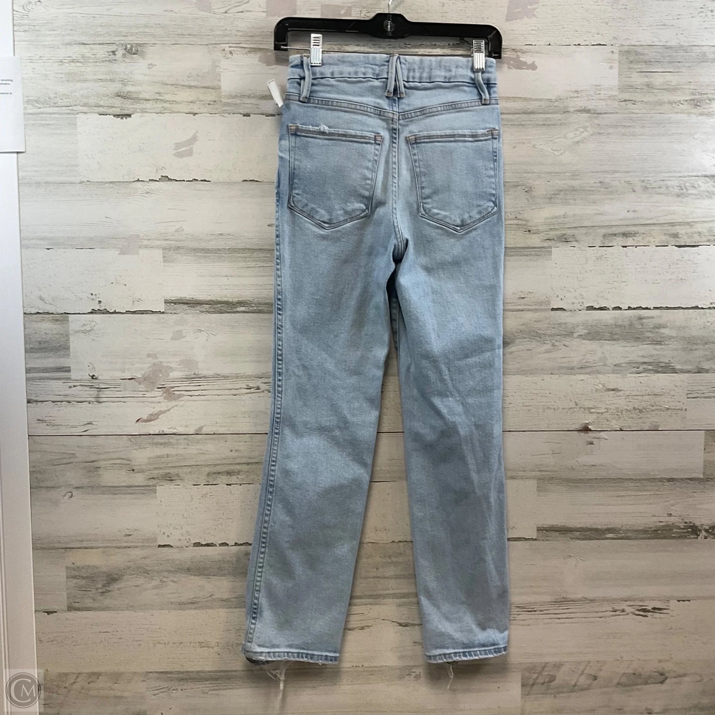 Jeans Skinny By Good American In Blue Denim, Size: 0