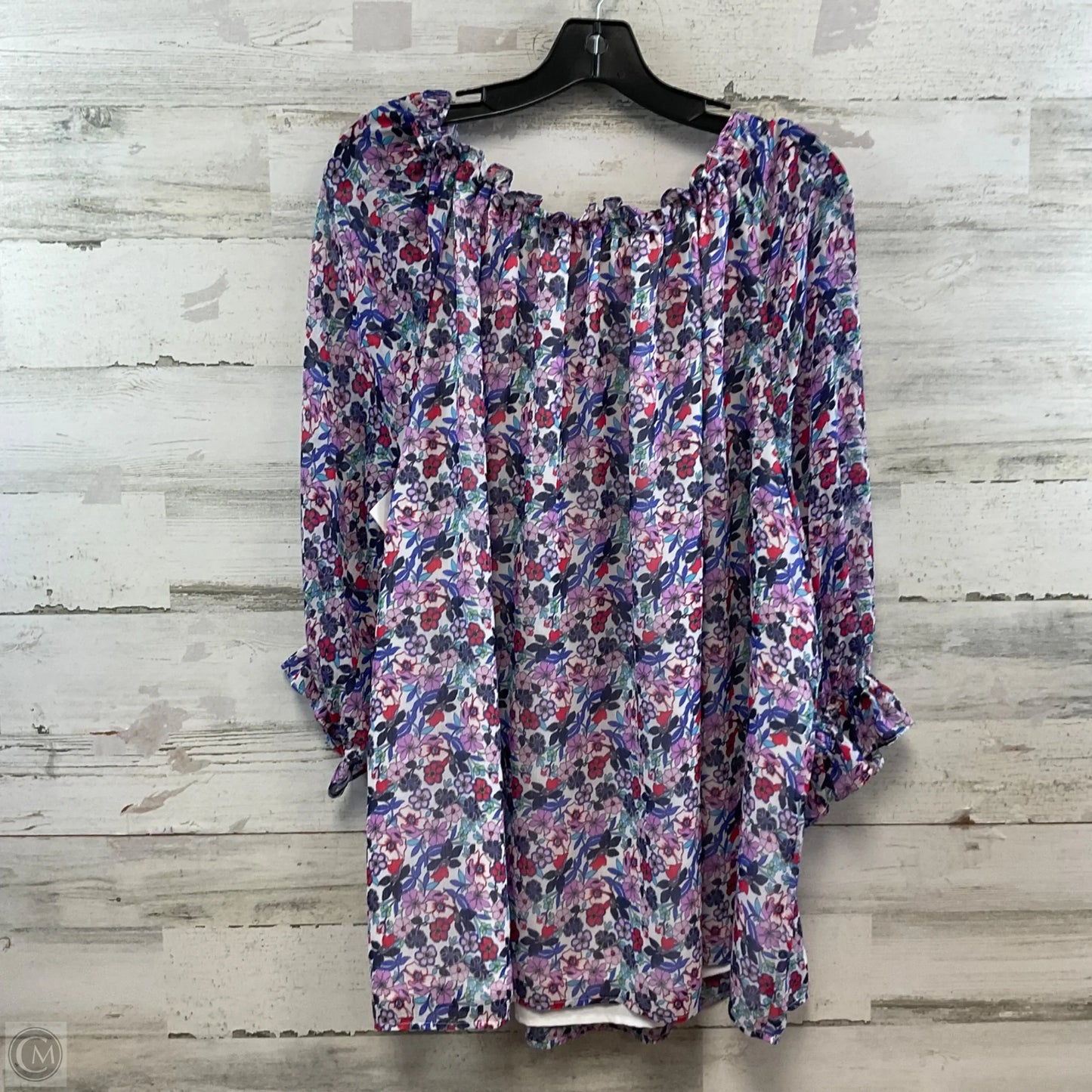 Top Short Sleeve By Talbots In Purple, Size: 3x