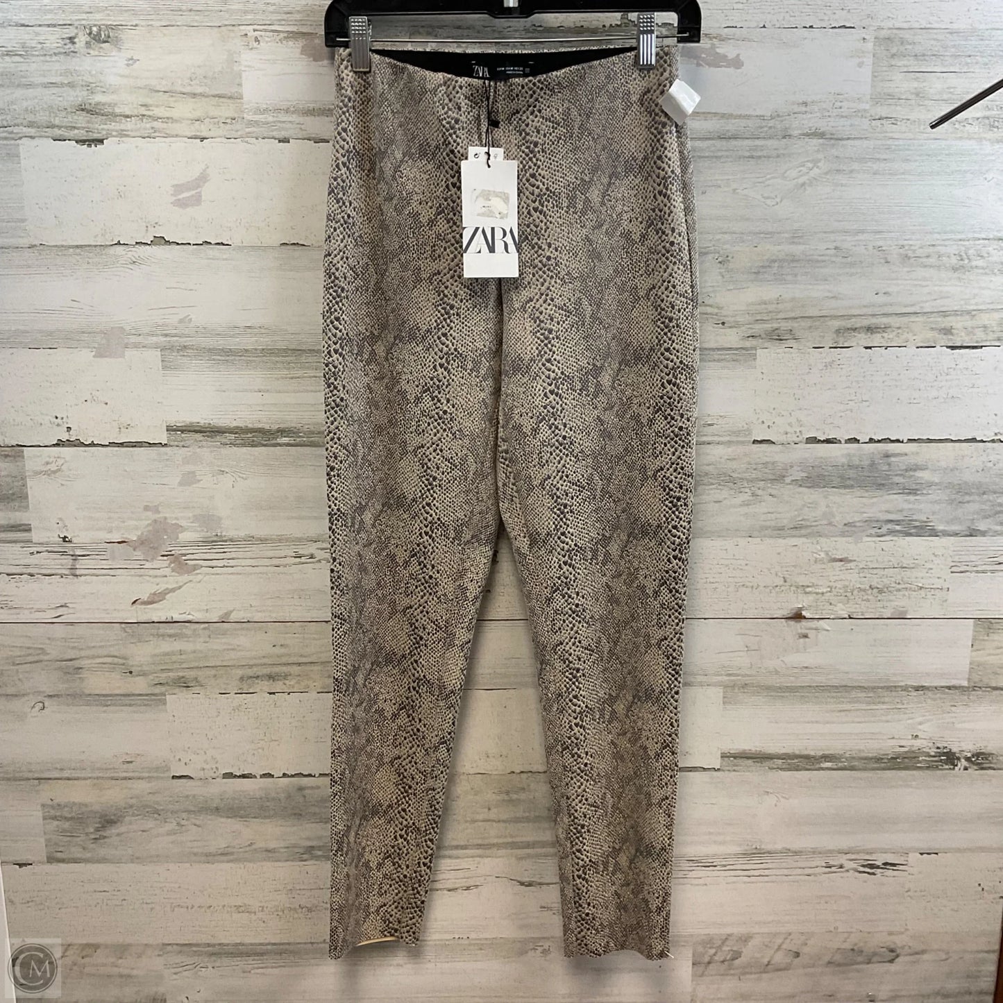 Pants Leggings By Zara In Snakeskin Print, Size: M