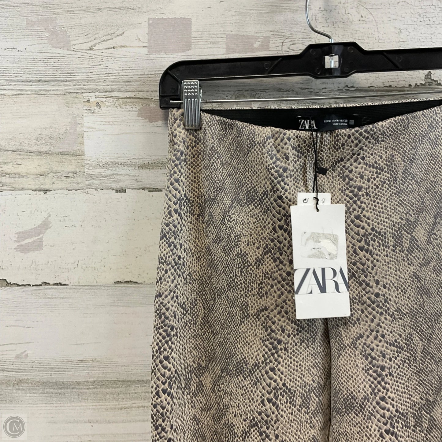 Pants Leggings By Zara In Snakeskin Print, Size: M