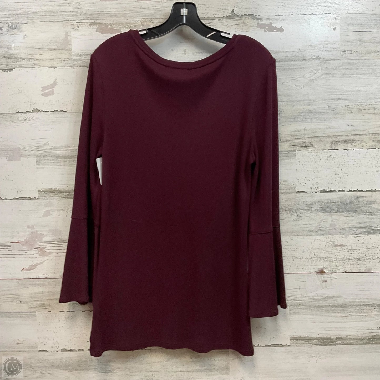 Top Long Sleeve Designer By Neiman Marcus In Maroon, Size: M