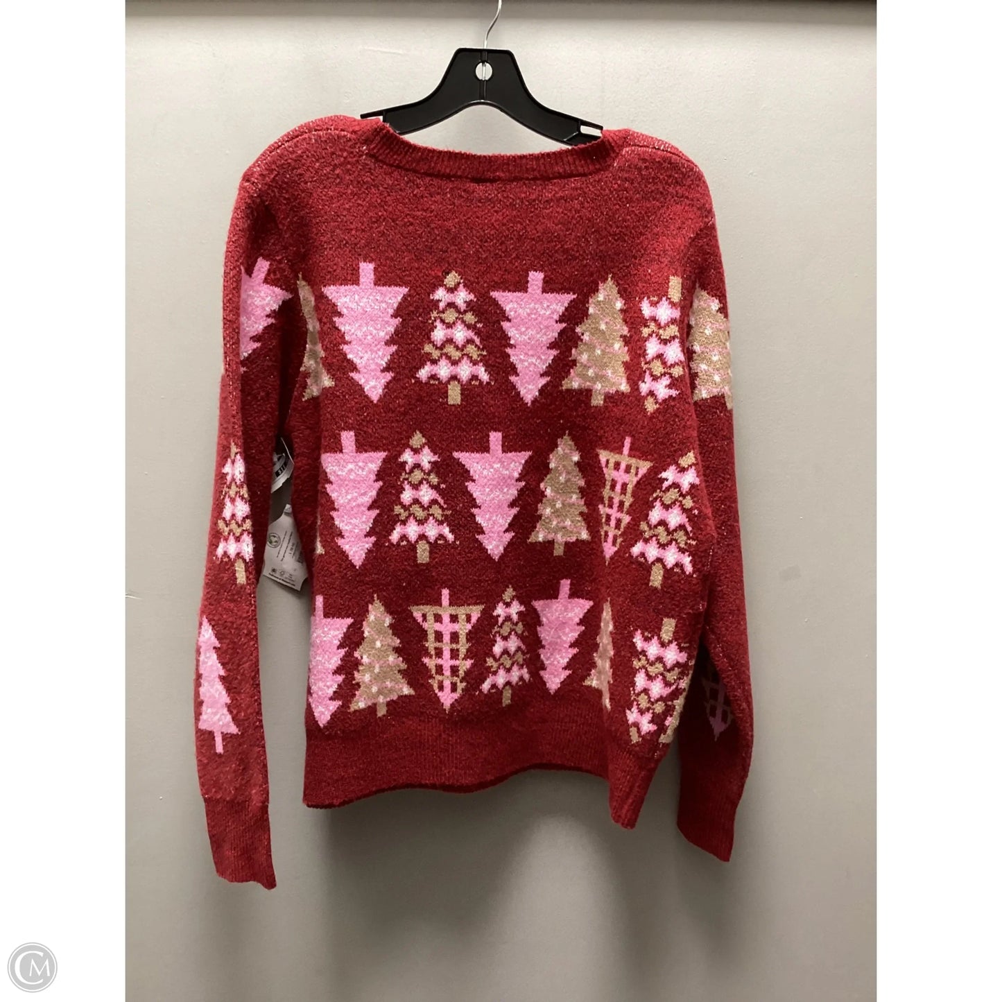 Sweater By Holiday Time In Red, Size: L