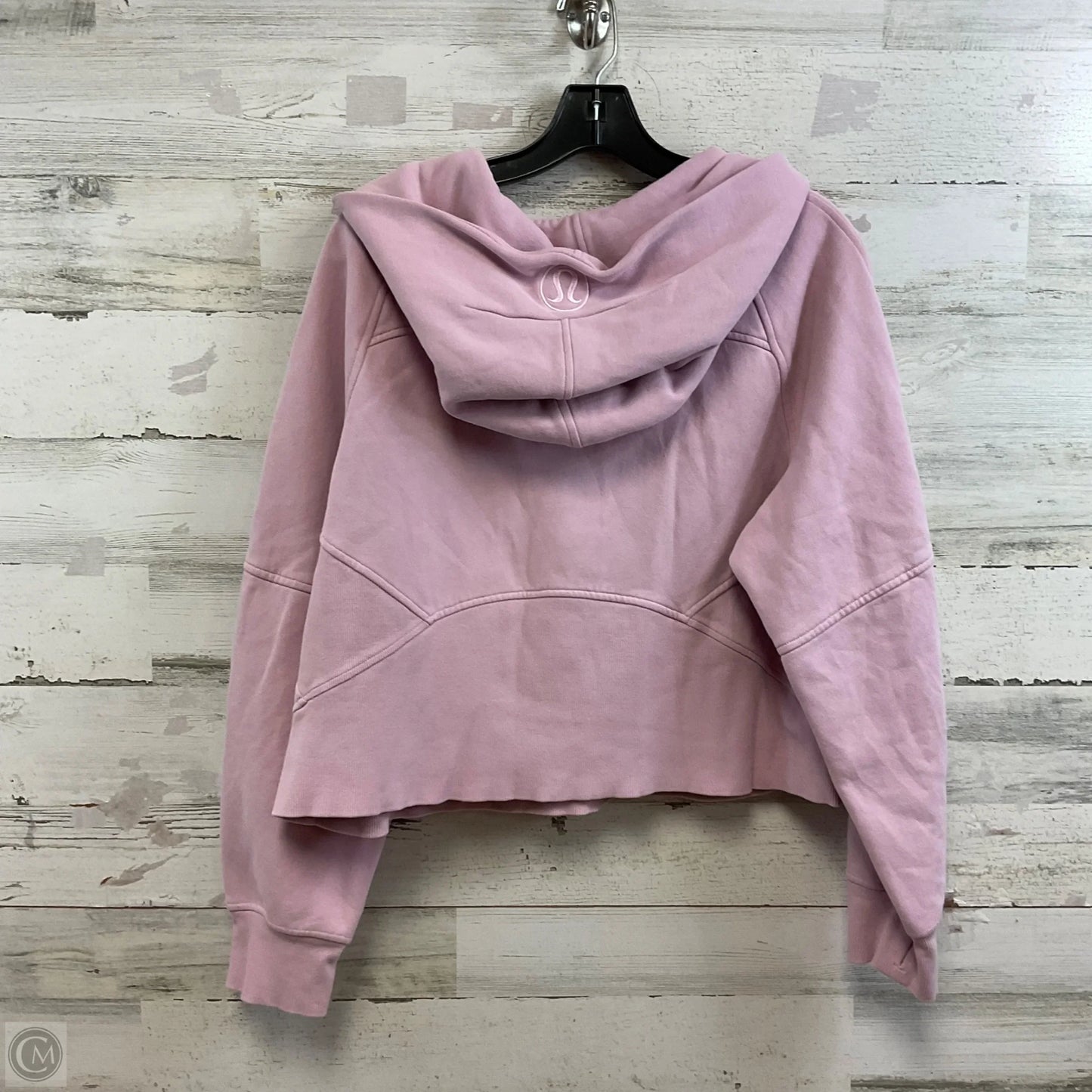 Athletic Top Long Sleeve Hoodie By Lululemon In Pink, Size: M / L