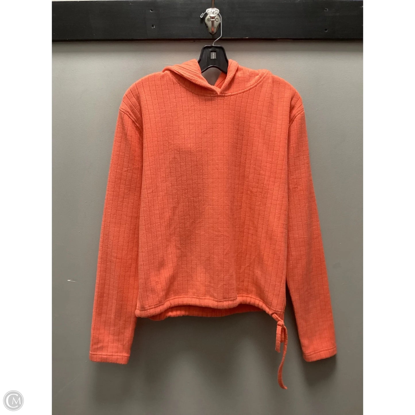 Athletic Top Long Sleeve Hoodie By Mono B In Orange, Size: S