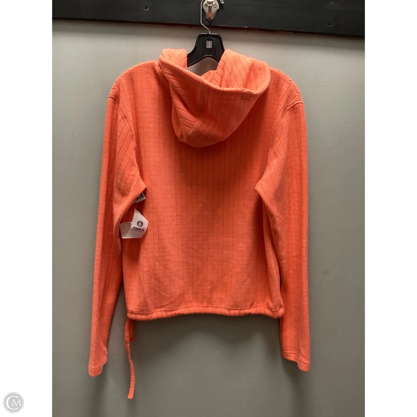 Athletic Top Long Sleeve Hoodie By Mono B In Orange, Size: S