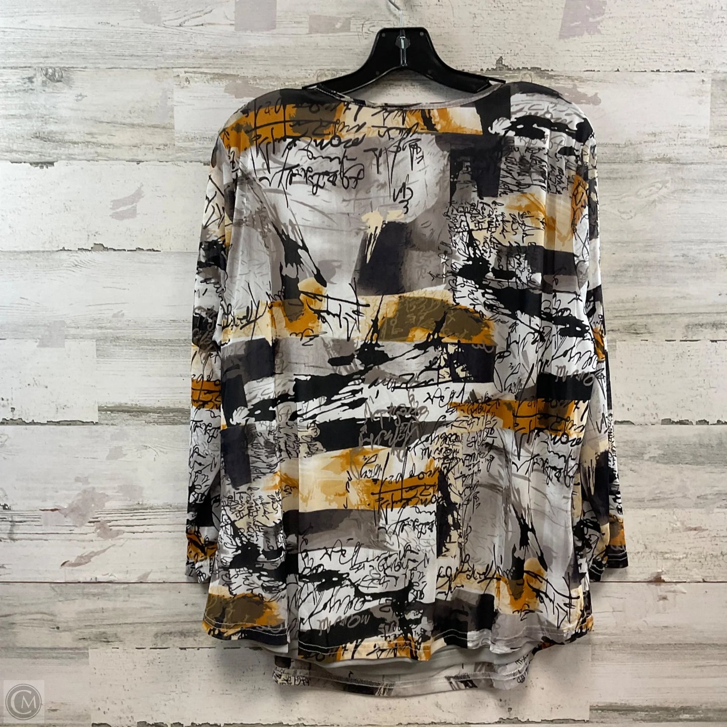 Blouse 3/4 Sleeve By Calessa In Black, Size: 1x